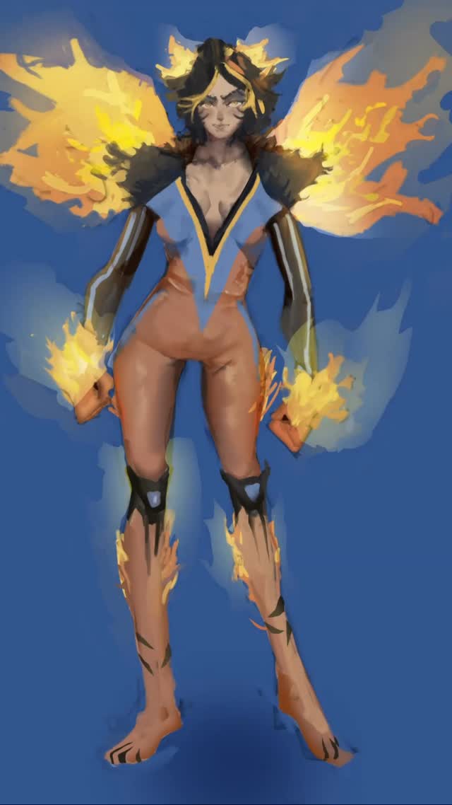 Fire-themed character design